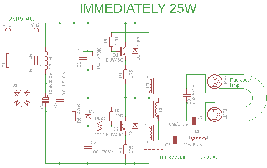 Schematics IMMEDIATELY 25W