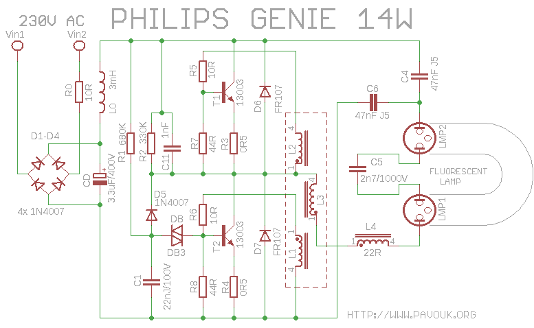 Schematics of PHILIPS GENIE 14W
