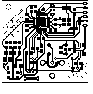 Plošný spoj USB D/A převodníku s PCM2706